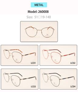 Metal eyeglasses frame for men 260008 (item in stock)