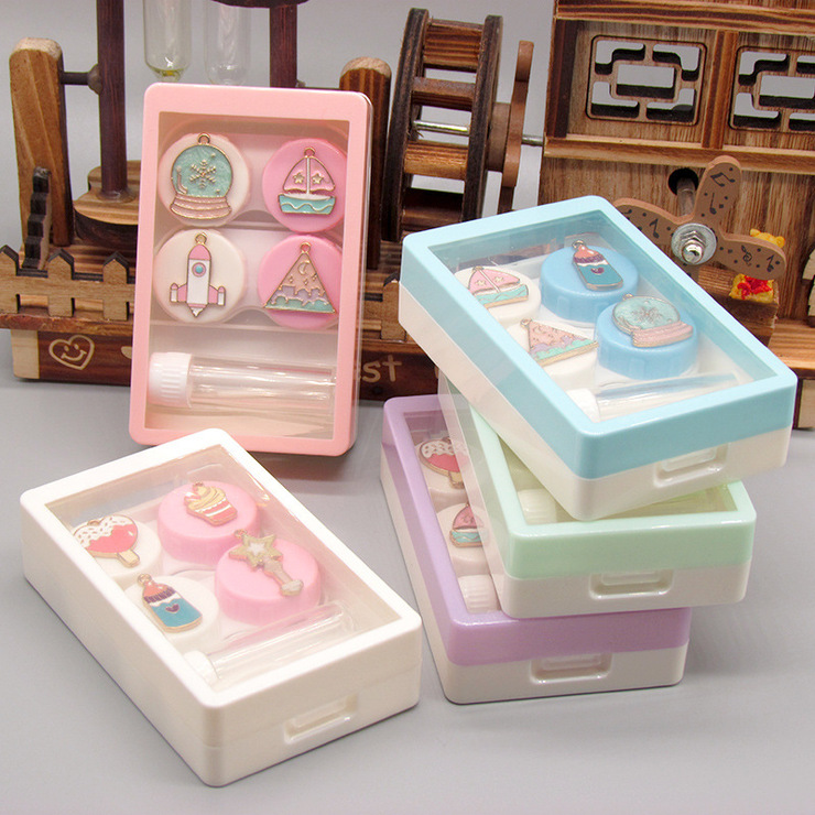 Mini set with contact lens cases XF6091, 2pcs