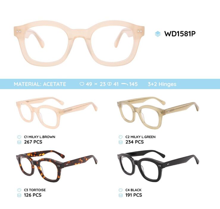Plastic acetate eyeglasses frame for women WD1581P