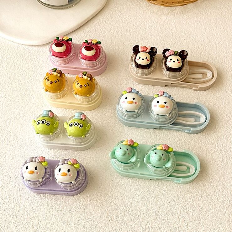 Мини-набор для мягких контактных линз выдвижной W-CT29头戴粉花