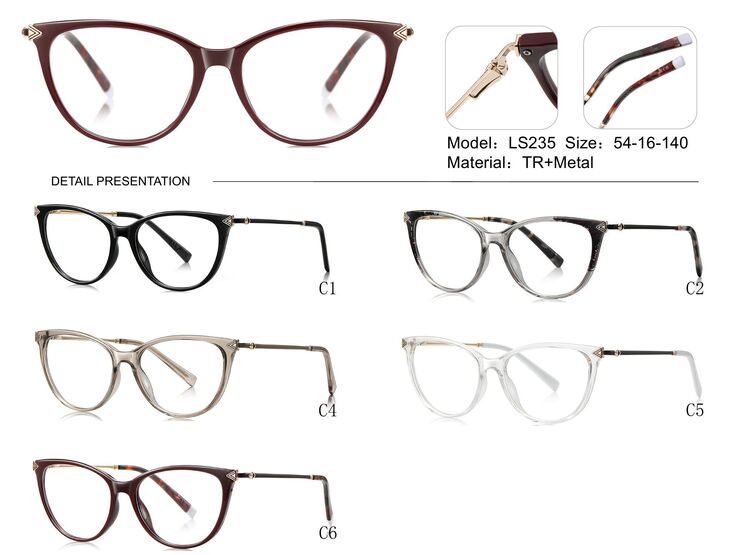 Plastic TR90 frame for glasses with UV protection More LS235
