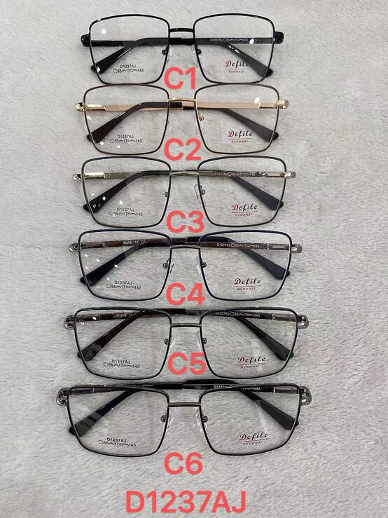 Metal frames for glasses with flex hinges Defile D1237AJ