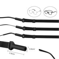 Elastic string - glasses holder with adjustable length, 18-27 cm / 21-33 cm, fastening - Ø4 mm