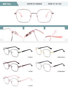 Metal frame for women with spring hinges SYJ60650-DA