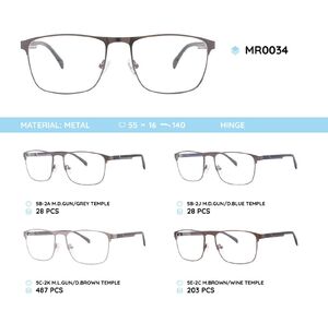Metal frame with temples made of TR-90 material MR0034