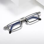 Metal glasses for reading, portable, with case, with Blue ray cut protection, diopters from +1.00 to +4.00, 9737-GT