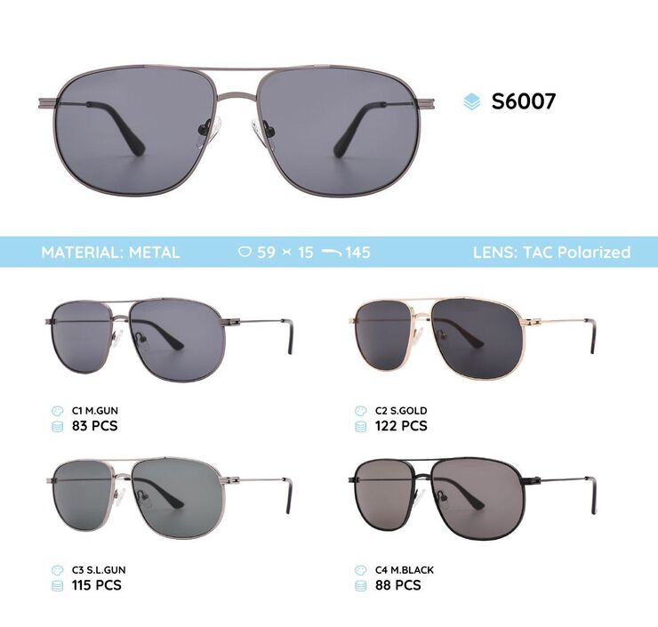 Metal frames polarized sunglasses S6007