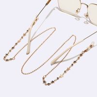 Металлическая нескользящая цепочка золотого цвета, со звездами, для очков и масок GL1625