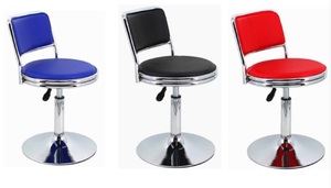 Стул вращающийся круглый на круглой опоре с подъемником 方背 矮