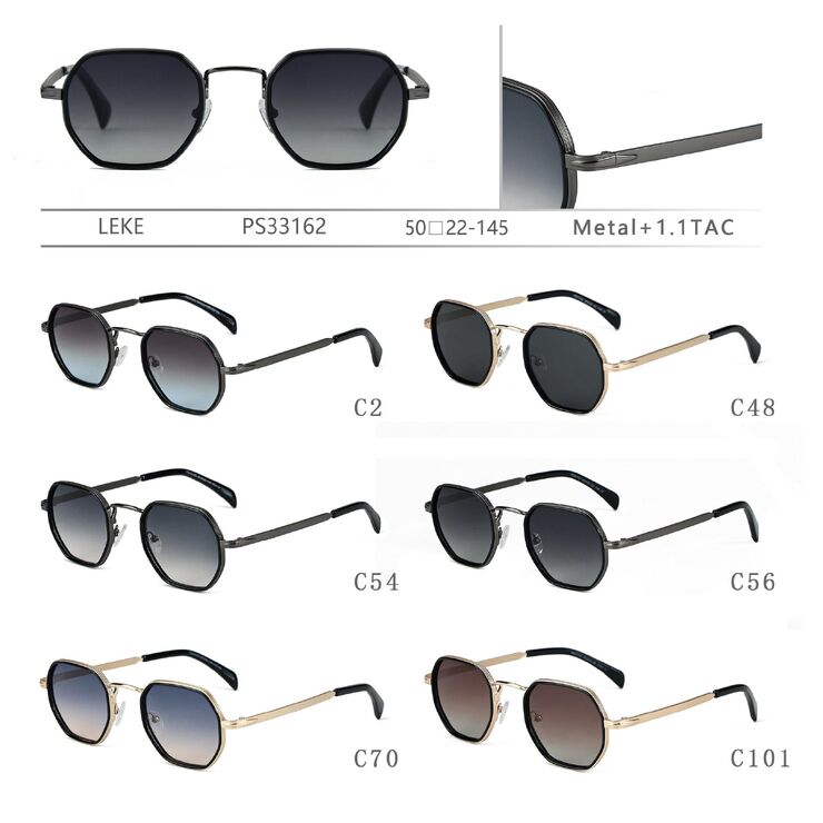 Polarized metal sunglasses Leke PS33162