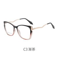 Combined frame (metal + TR90) or glasses with blue light protection, with spring hinges FA87056