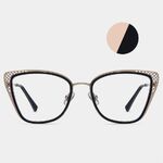 Combined frame (metal + TR90) or glasses with blue light protection, with spring hinges FA87261