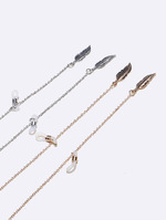 Set of two glasses chain with color crystals GM109