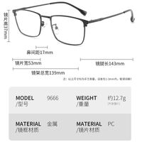 Metal glasses with blue light and UV protection 9666-2-GT