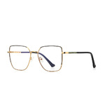 Модные очки дамское  зеркало оправа металлическая с линзами блю-блокерами  MORE 3061