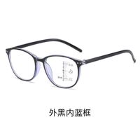 Plastic glasses for reading, multi-focus, with Blue ray cut protection, diopters from +1.00 to +4.00, RMC=62-64, KY6008-9多焦点