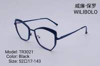 Metal +TR90 ultrathin frames with flex hinges Wilibolo TR3021