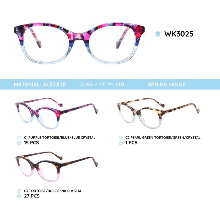 Acetate plastic frames for kids WK3025