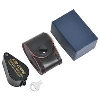 Лупа складная с универсальной подсветкой 7802-40倍黑色-XX, диаметр: 21 мм, увеличение: 40X