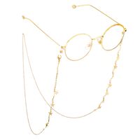 Gold-colored metal non-slip chain, with stars, for glasses and masks GL641