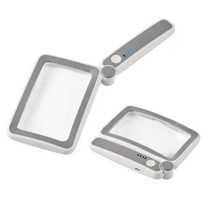 Лупа с универсальной подсветкой, увеличительное стекло с ручкой 12075-12LC, размер: 120*75 мм, увеличение: 3,5Х