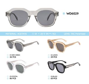 Plastic acetate frame polarized sunglasses WD6029