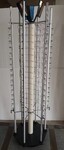 Glasses rotating floor stand with 96 slots, mirrors and locks HD707
