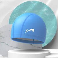 Polyvinylchloride waterproof swimming cap for adults 贵人鸟PU泳帽-YU