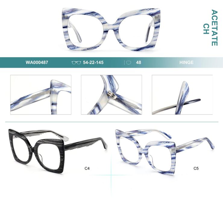 Plastic frames for glasses, thick acetate Big City WA000487