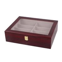 Glasses and frames holder display with 8 slots and cover, MDF