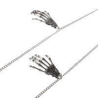 Silver-colored metal non-slip chain, with hand, for glasses and masks GL055