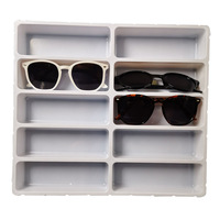 Планшет пластиковый внутрь шкафов и ящиков для демонстрации очков и оправ на 10 ячеек