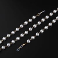 Metal non-slip chain, with pearl, for glasses and masks GL892