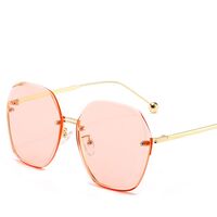 Metal rimless sunglasses with UV400 protection 2939-GT