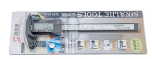 Digital caliper black in a blister pack