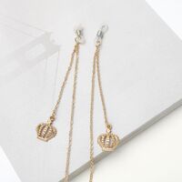 Metal non-slip chain, with gold crown, for glasses and masks GA022