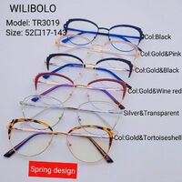 Metal +TR90 ultrathin women's frames with spring hinges Wilibolo TR3019