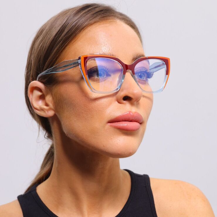 Plastic frame with anti-blue light protection lenses, with spring hinges Elit 5704-EL