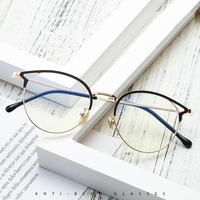 Blue Block metal TR90 glasses with blue light protection F2105