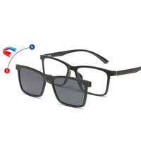 TR90/PC plastic frame + 5 polarized sun protection magnet clip-on set + leather bag El Dorado EL9508