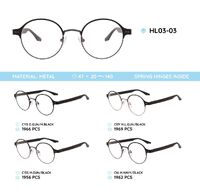 Металлическая оправа с дужками из материала TR-90 со встроенным флексом HL03-03