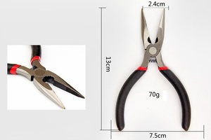 Fine-handled notched pointed pliers 1184-J
