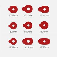 Липкий сегмент (Lens blocking pads (Velcro, slippers, anti-slip pads), red, PE, 1000 pcs, слиперы, противоскользящие накладки для блокировки) для линз, красный, полиэтилен, 1000 шт