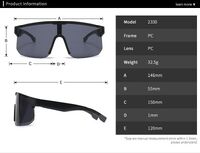 Пластиковые солнцезащитные очки в цельной оправе Elit 2330-EL