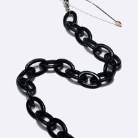 Acrylic non-slip matte chain, oval concave shape, for glasses and masks GB115