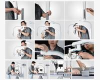 Ophthalmologist workstation, combined table + chair S-880B, tabletop 880*500 mm