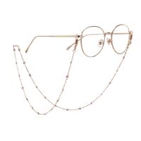 Gold-colored metal non-slip chain, with pearl, for glasses and masks GA091