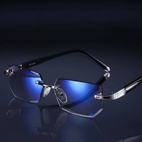 Metal rrimless eyeglasses for reading P7030D (KY6021-8045), diopters from +1.00 to +4.00, PD62-64