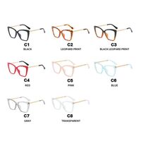 Metal glasses with blue light protection for women 2036-PN