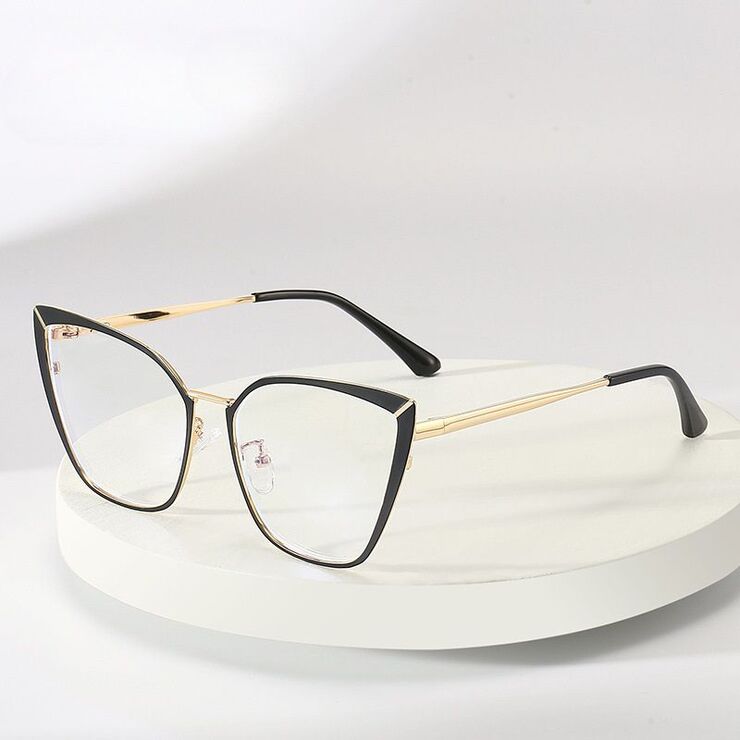 Metal glasses with blue light and UV protection 9702-3-GT